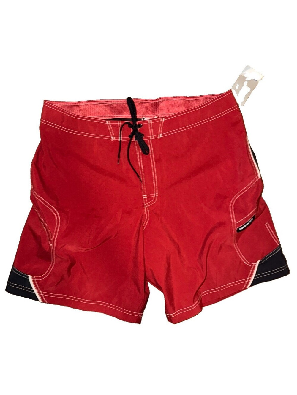 Men's Reebok Board Shorts Swim Trunks - Red & Black - Size 42 - New with Tags